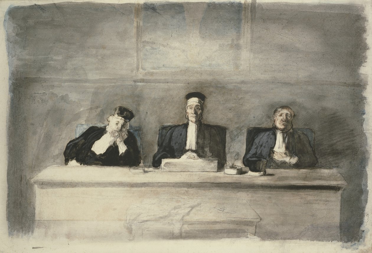 A három bíró, 1858-60 alkotó: Honoré Daumier