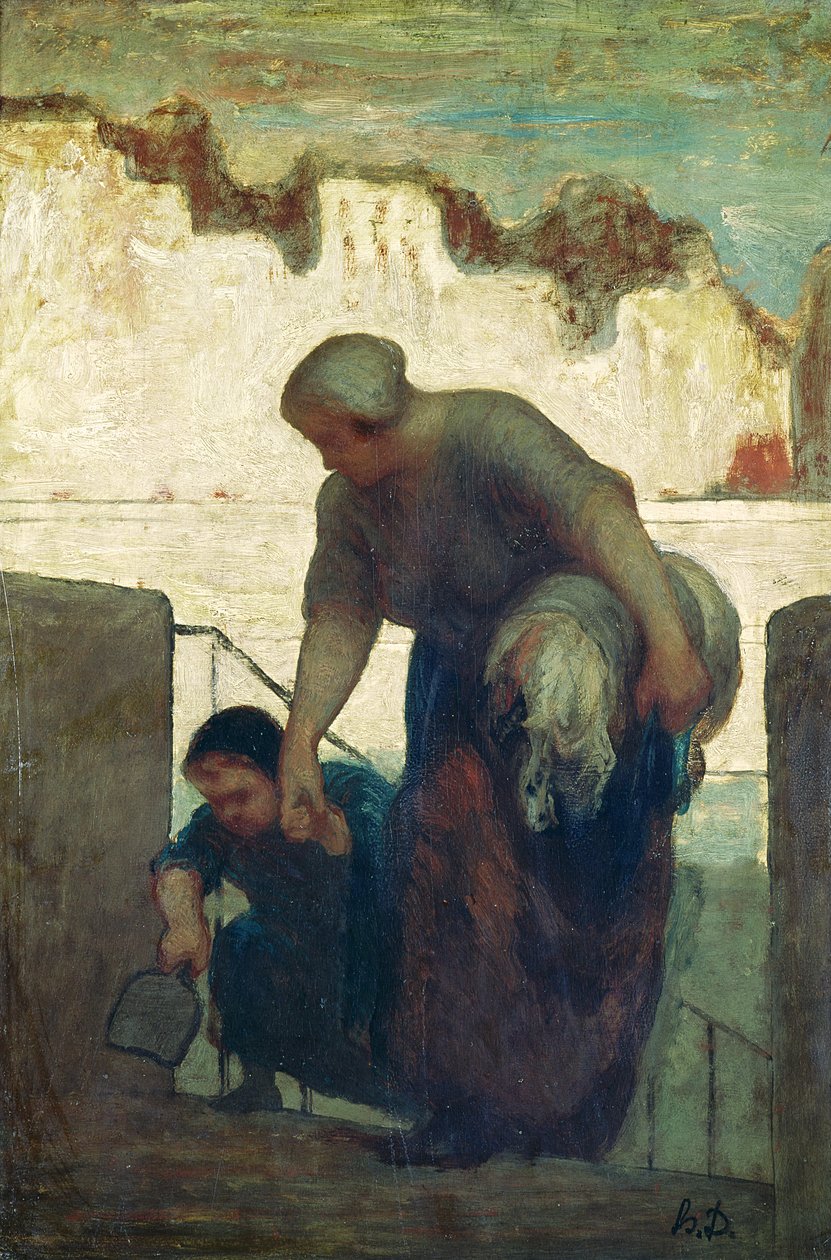 A mosónő, 1860-61 körül alkotó: Honoré Daumier