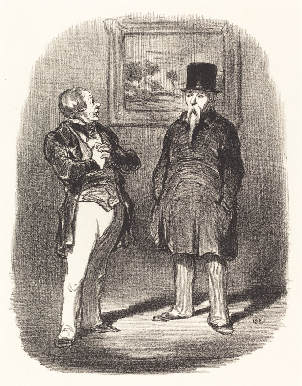 Várj, nem ismertelek fel... alkotó: Honoré Daumier