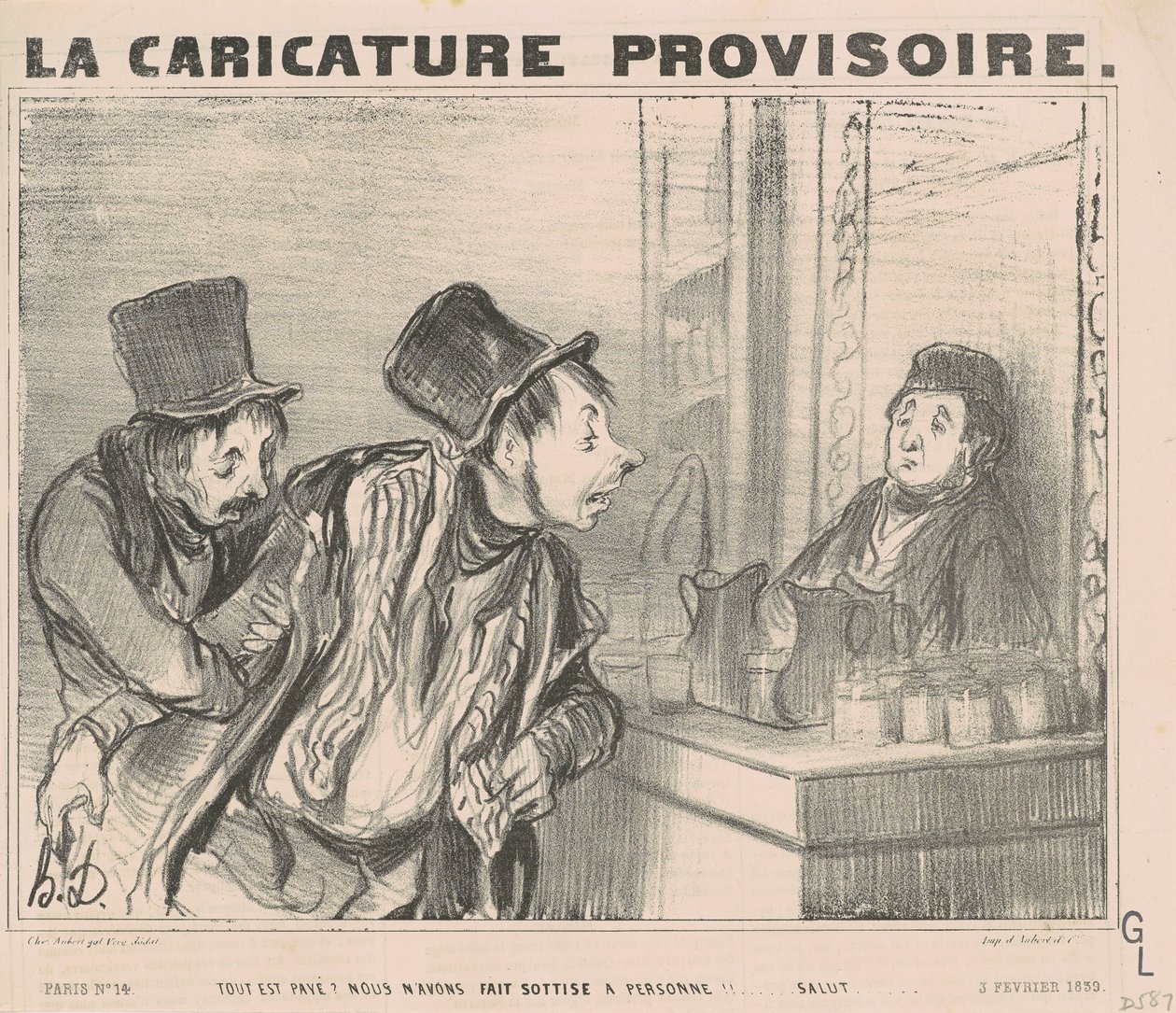 Minden ki van fizetve? Mi csak... szia alkotó: Honoré Daumier