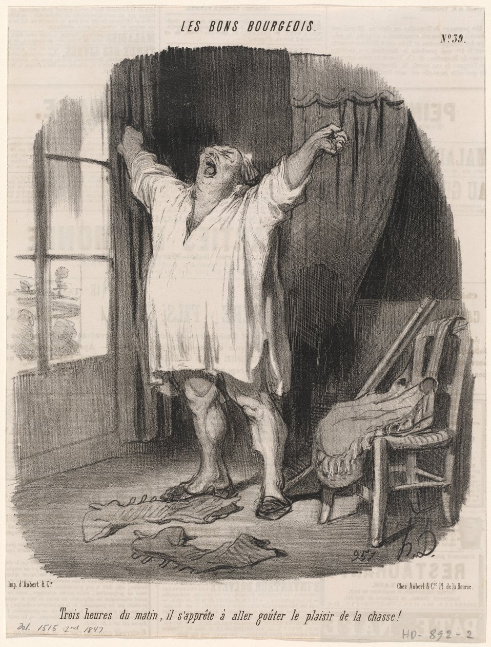 Hajnali három óra... alkotó: Honoré Daumier