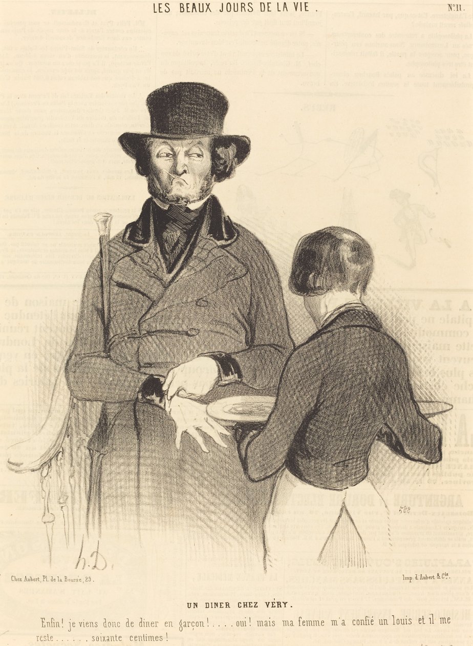 Vacsora a Verynál alkotó: Honoré Daumier