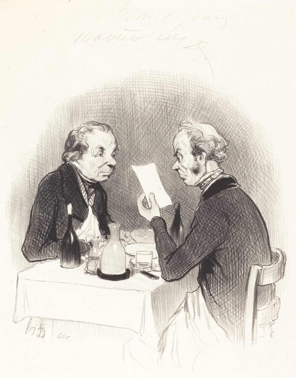 Sovány vacsora alkotó: Honoré Daumier