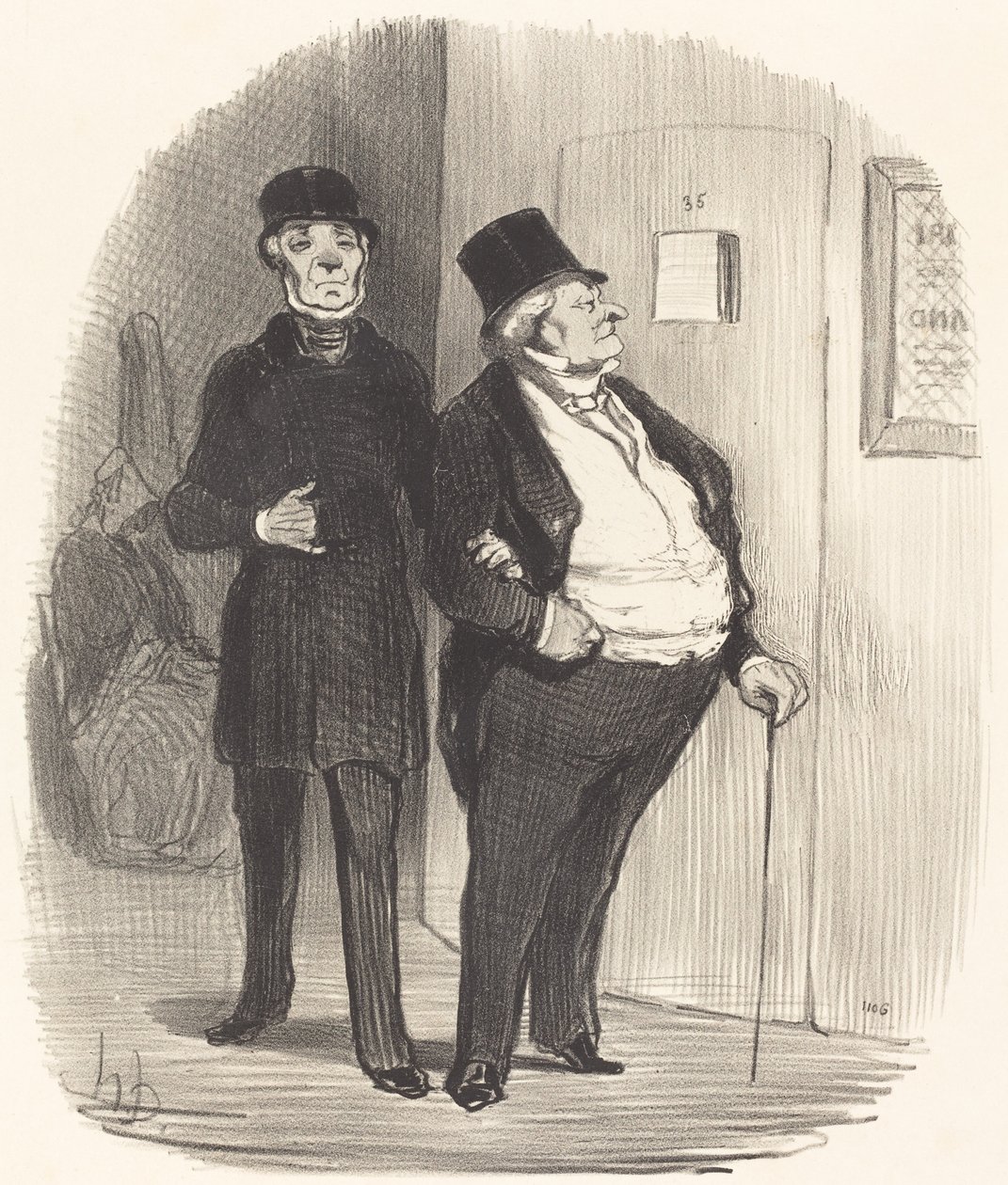 Egy jótékonysági nap... alkotó: Honoré Daumier