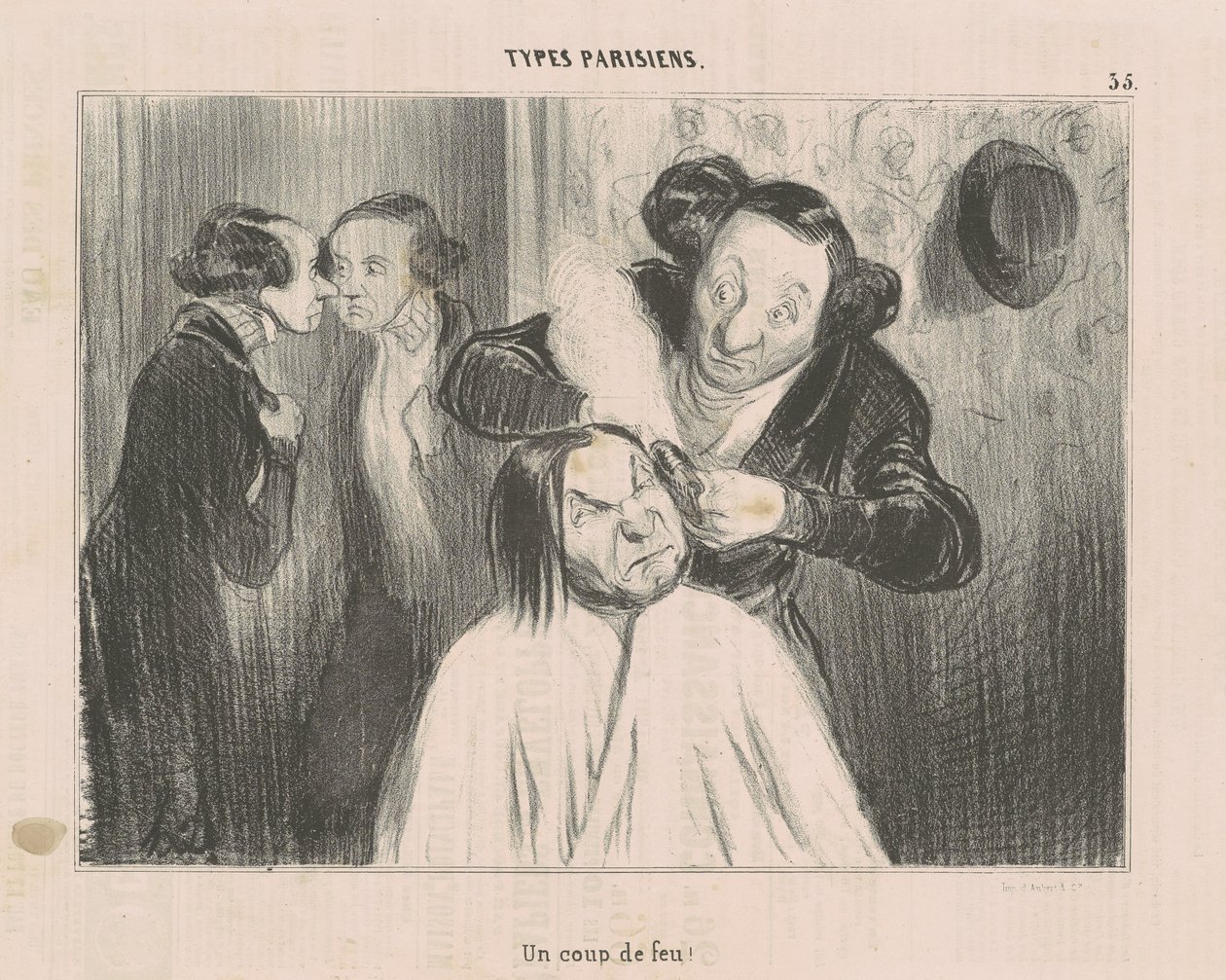 Egy lövés! alkotó: Honoré Daumier