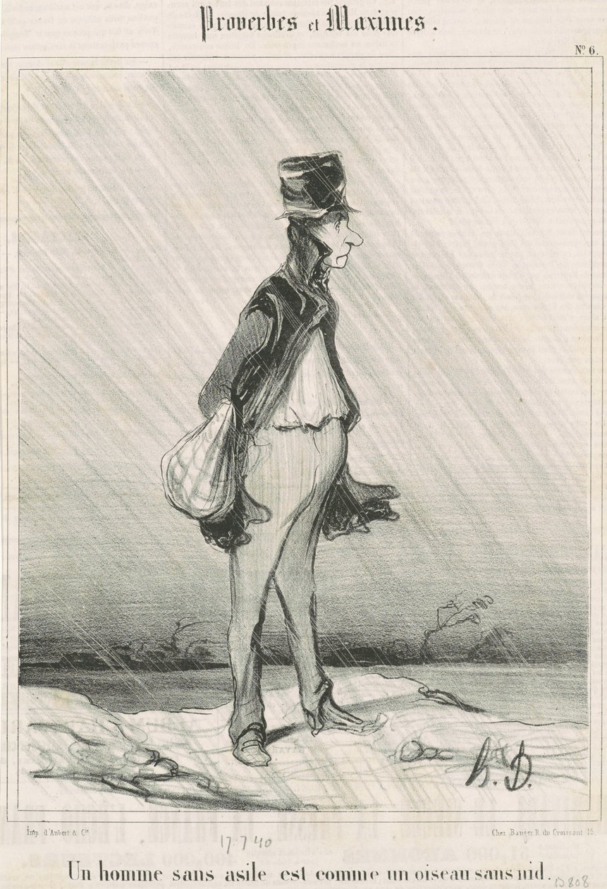 Egy hajléktalan... alkotó: Honoré Daumier