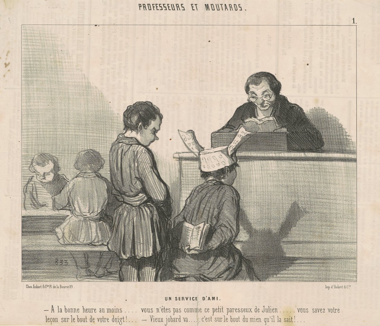 Barátságos kiszolgálás alkotó: Honoré Daumier