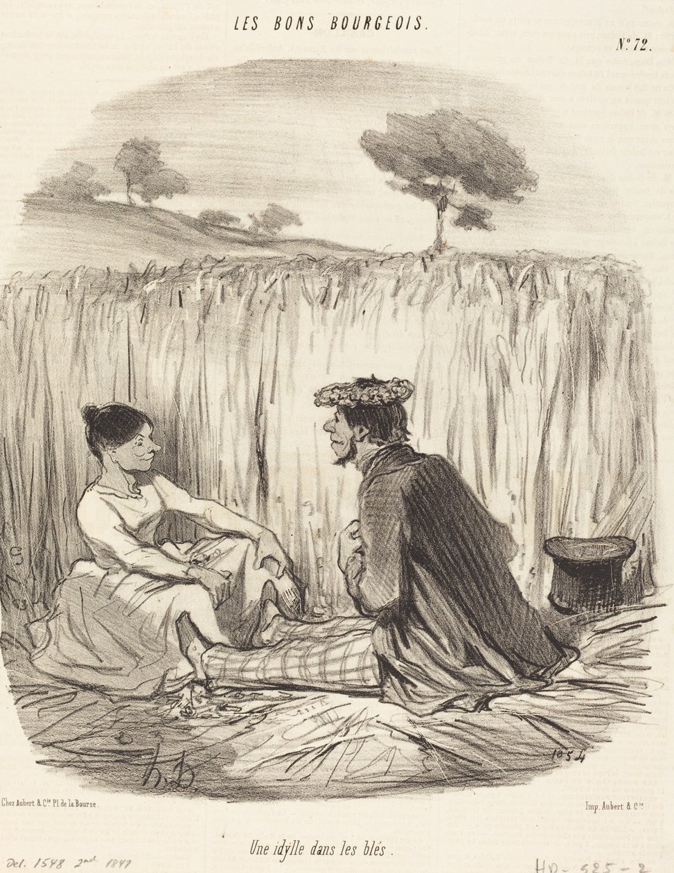 Idill a búzában alkotó: Honoré Daumier