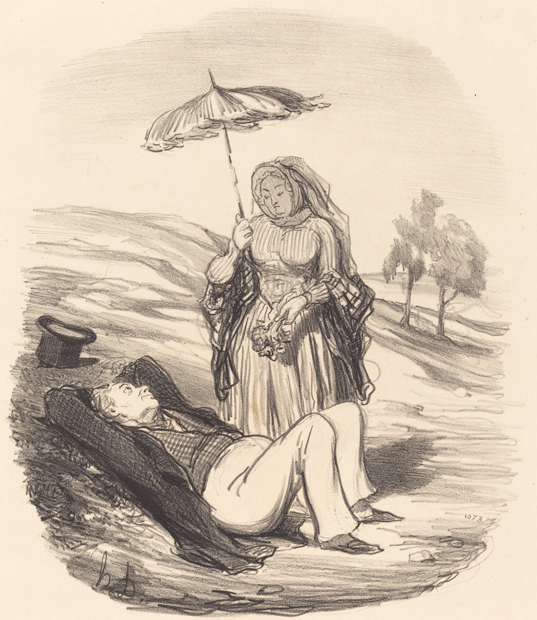 Házassági séta alkotó: Honoré Daumier