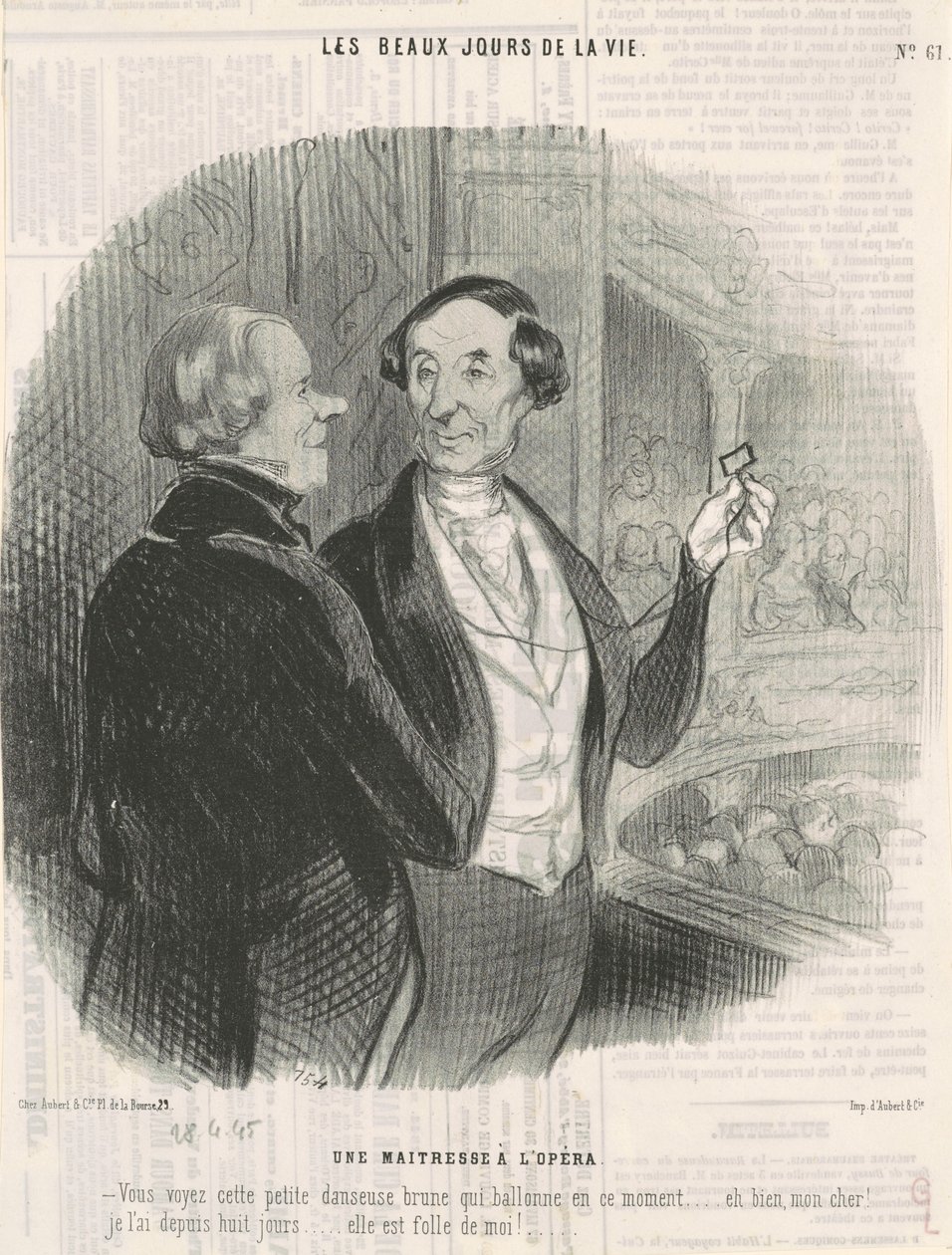 Szeretőnő az operában alkotó: Honoré Daumier