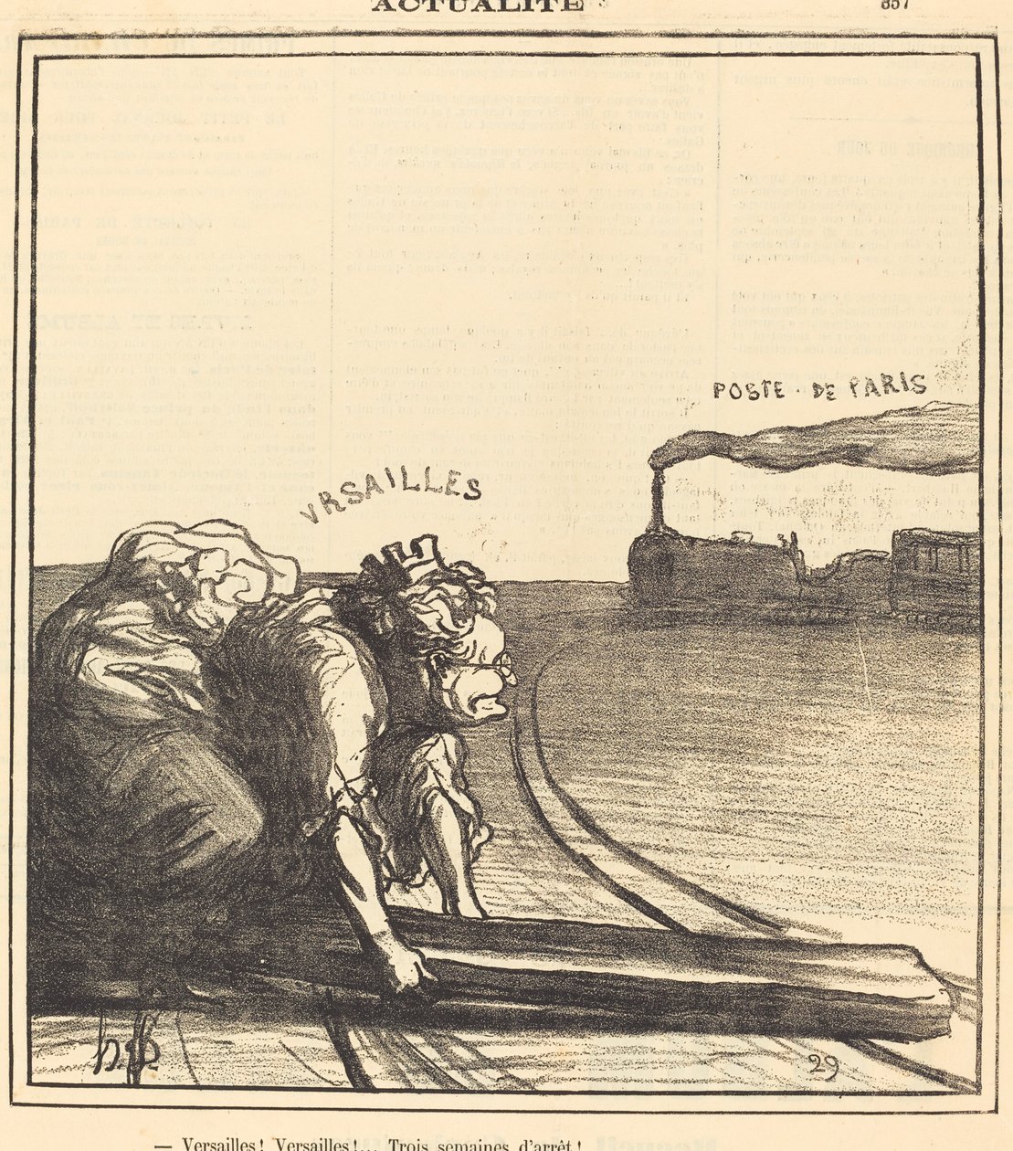 Versailles!... Három hét szabadság! alkotó: Honoré Daumier