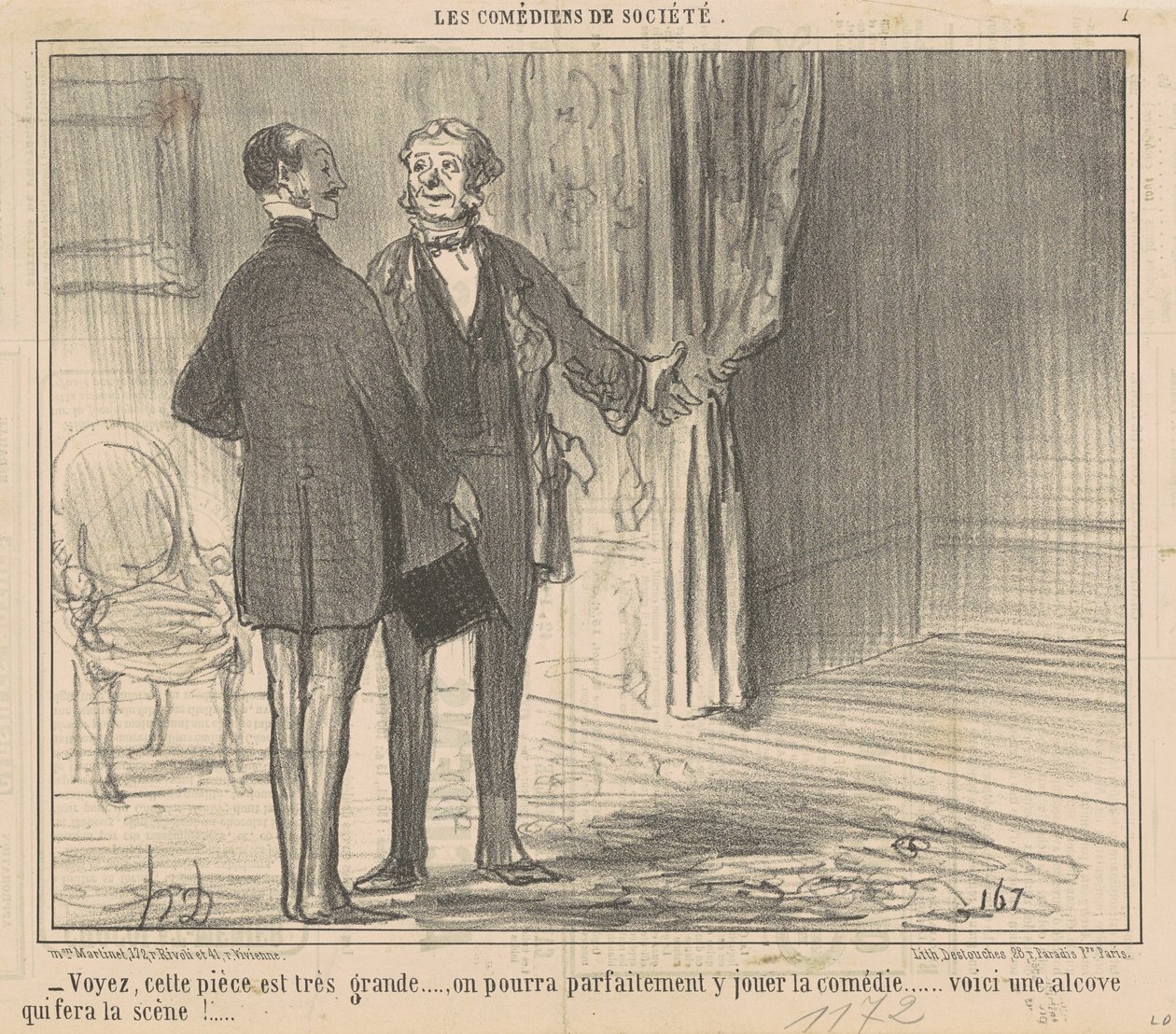 Nézd, ez a szoba nagyon nagy... alkotó: Honoré Daumier