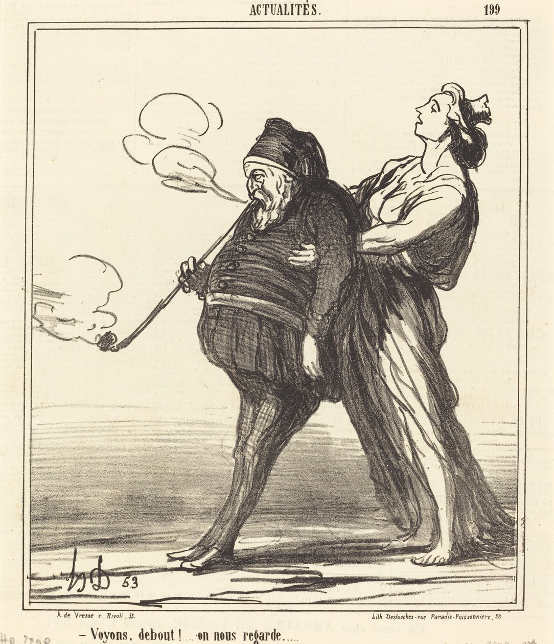 Lássuk!... felállva néznek minket alkotó: Honoré Daumier
