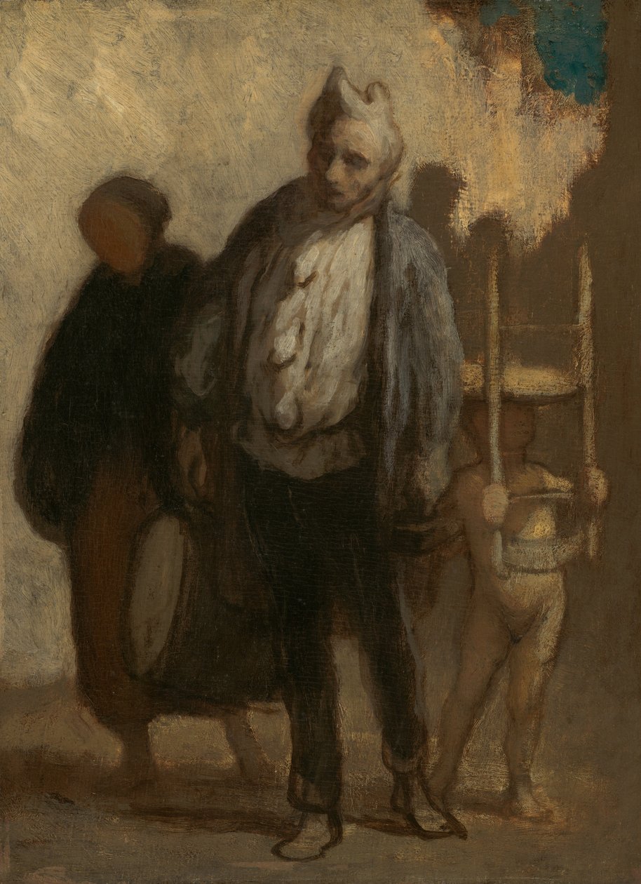 Vándorakrobaták, 18471850. alkotó: Honoré Daumier