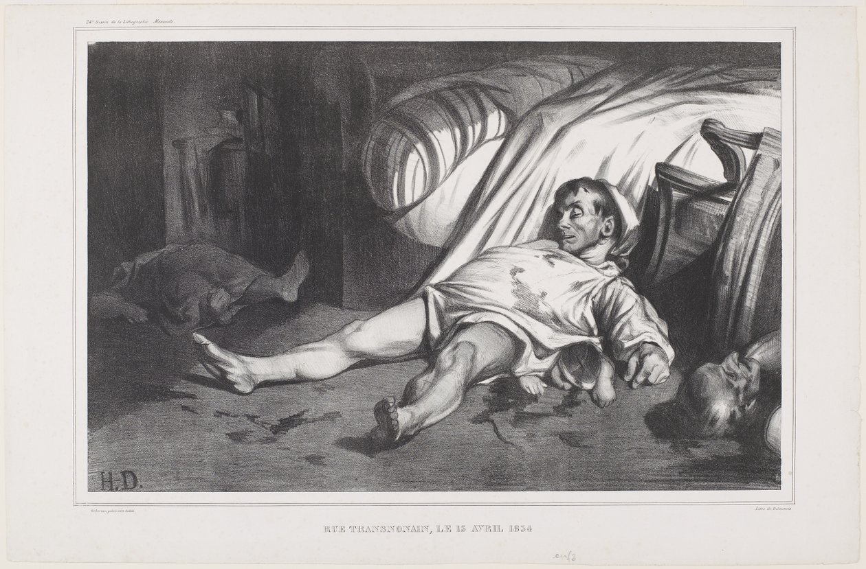 Rue Transnonain, 1834. április 15. alkotó: Honoré Daumier