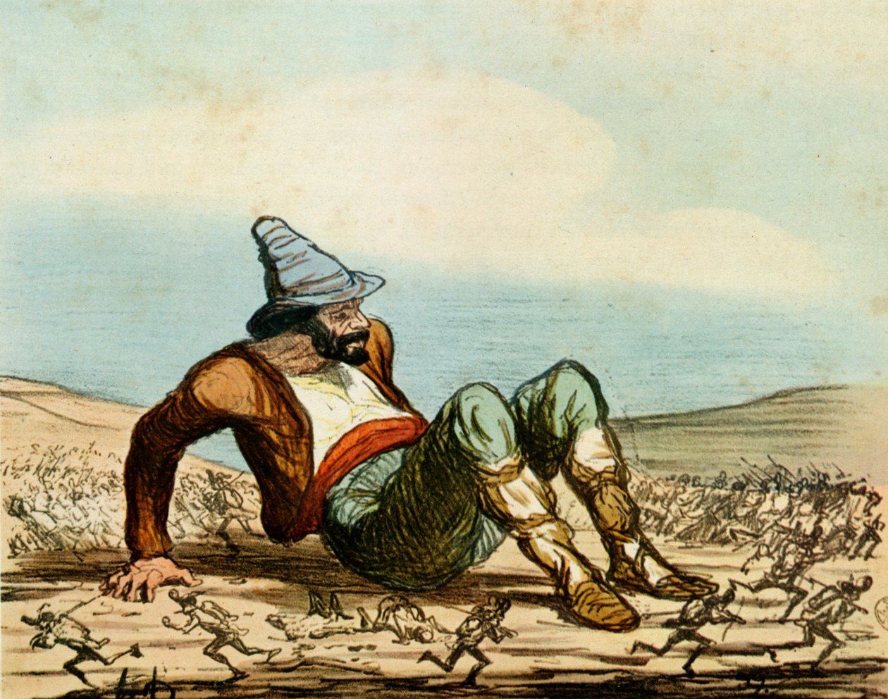 "Olaszország ébredése" alkotó: Honoré Daumier