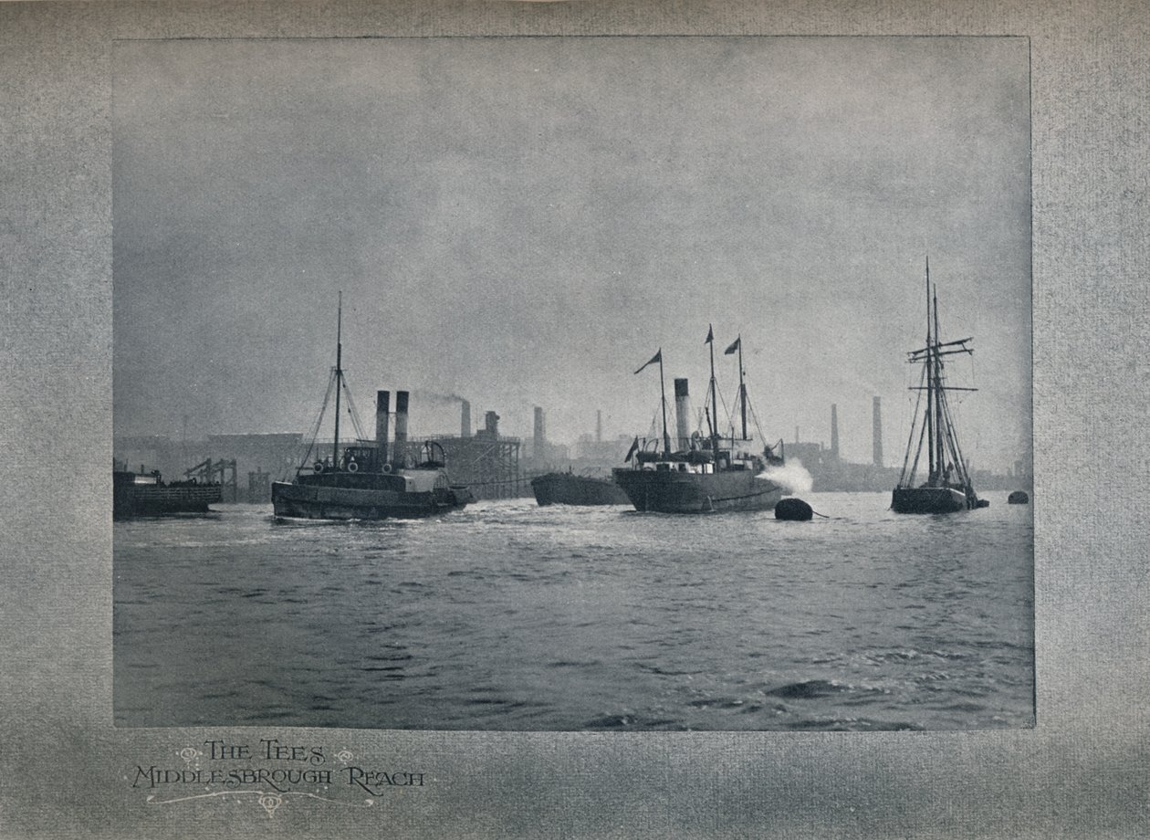 The Tees, Middlesbrough Reach, 1919 alkotó: Hood and Co. Ltd