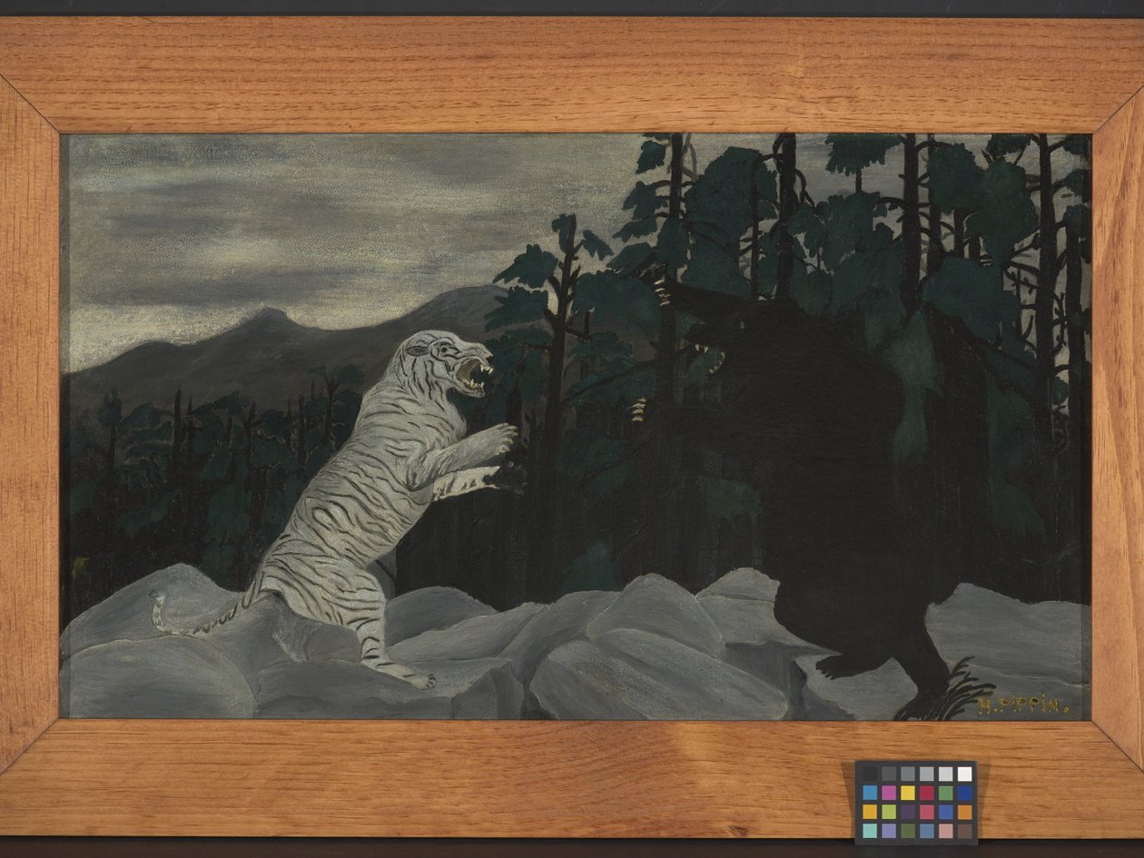 A kék tigris (olaj, szövet) alkotó: Horace Pippin