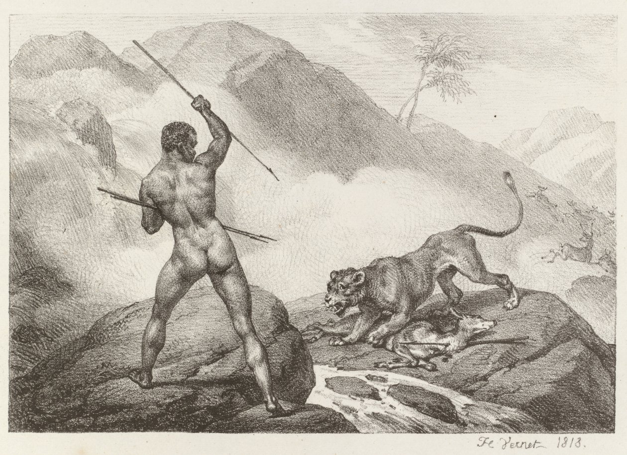 Afrikai vadász Afrikai vadász, 1818. alkotó: Emile Jean Horace Vernet