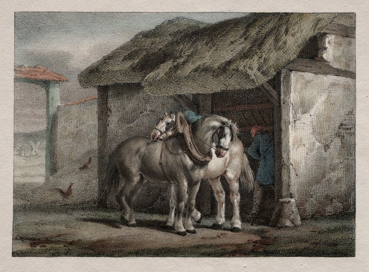 Farm Horse alkotó: Emile Jean Horace Vernet