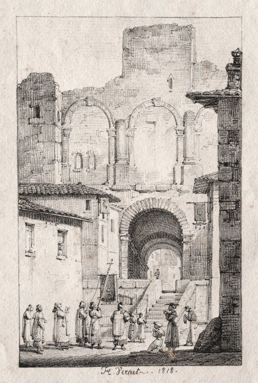 Arles-i körmenet, 1918. alkotó: Emile Jean Horace Vernet