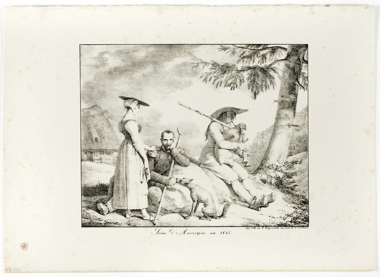 Auvergne-i jelenet 1845-ben alkotó: Emile Jean Horace Vernet