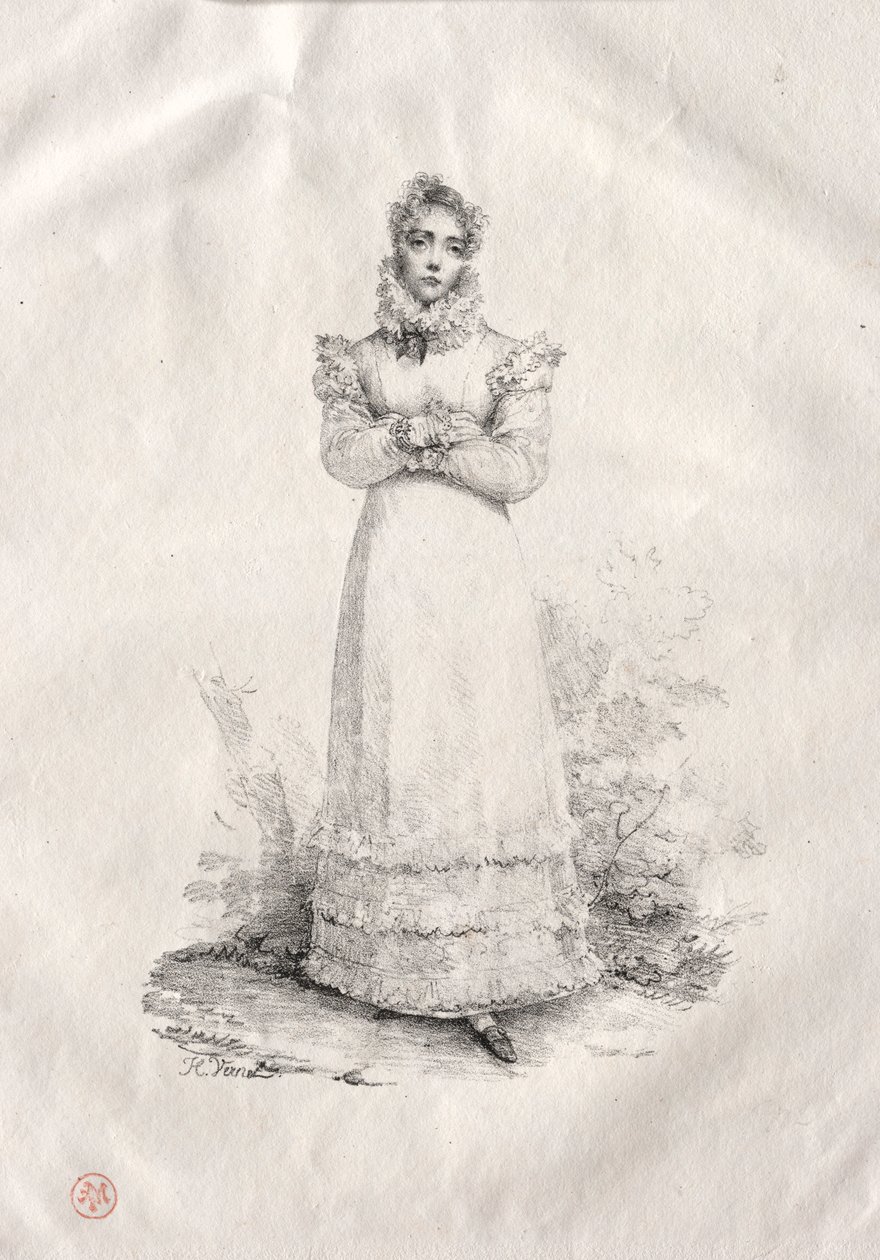 Fiatal Nő állt. alkotó: Emile Jean Horace Vernet