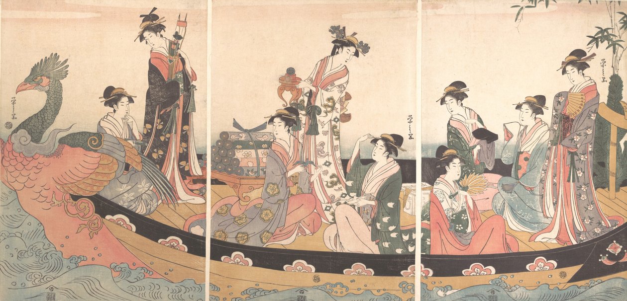 A Kincseshajó, kb. 1795. alkotó: Hosoda Eishi