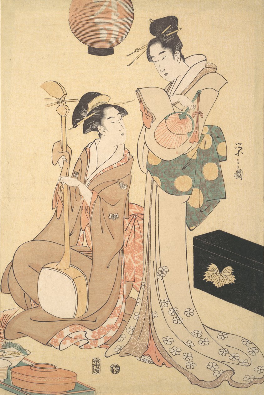 Két gésa, kb. 1792. alkotó: Hosoda Eishi