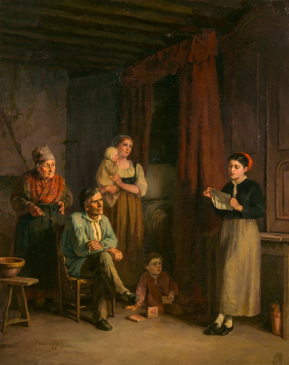 Az emigráns levele, 1868. alkotó: Howard Helmick