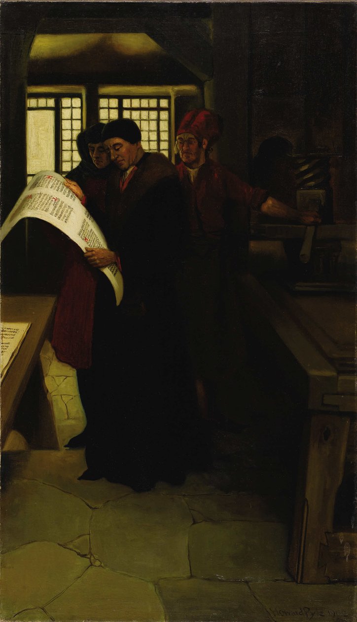 Gutenberg a sajtóban, 1902. alkotó: Howard Pyle