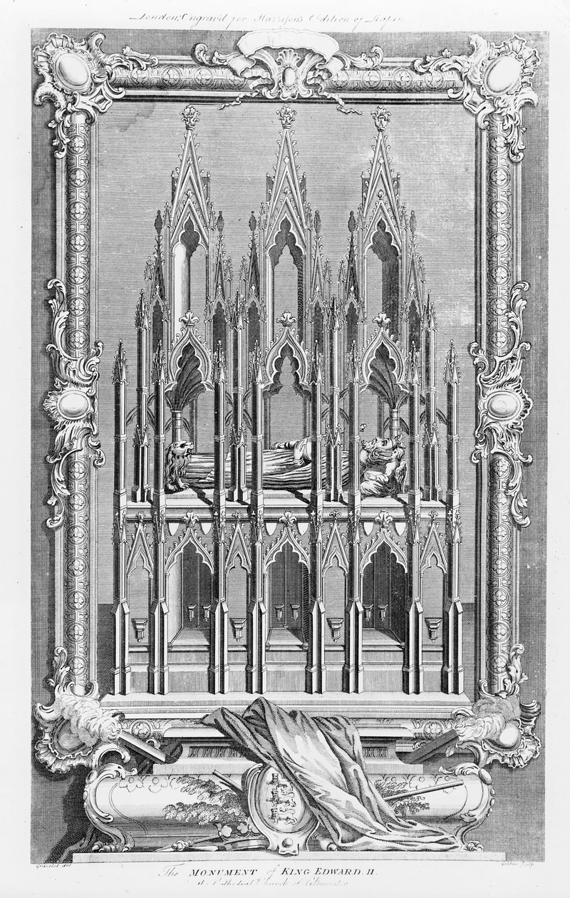 II. Edward (1284-1327) emlékműve a gloucesteri katedrálisban alkotó: Hubert Francois Gravelot