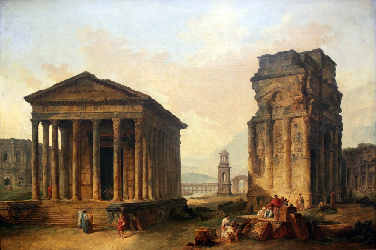 Nîmes, Orange és Saint-Rémy-de-Provence romjai alkotó: Hubert Robert