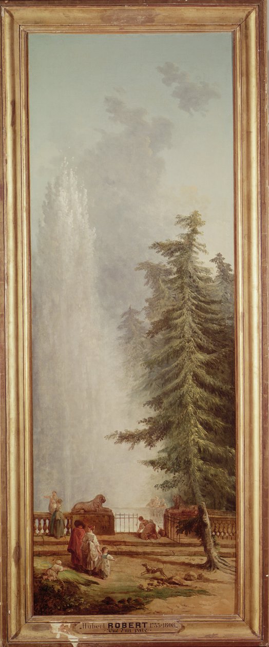 Kilátás a parkra, 1783 alkotó: Hubert Robert