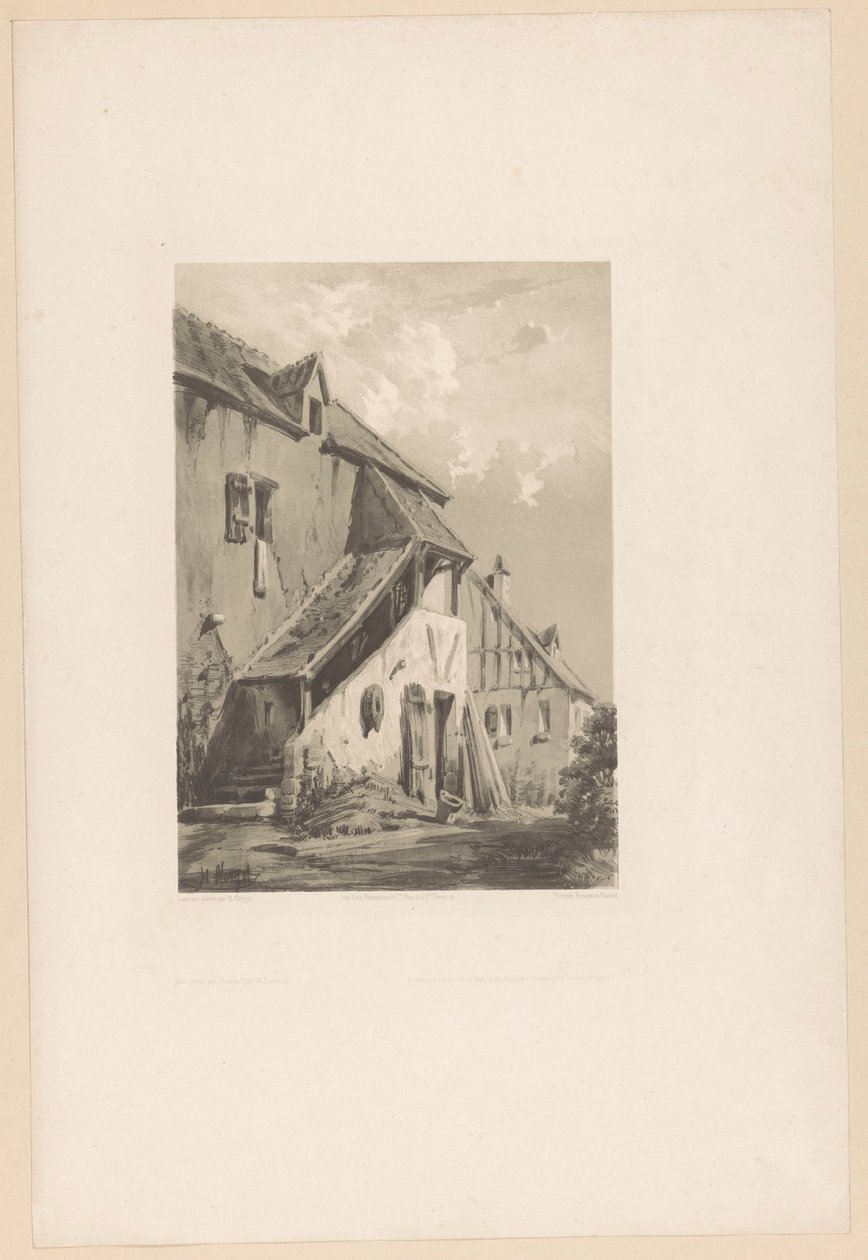 Egy régi parasztház homlokzata alkotó: Hubert Clerget