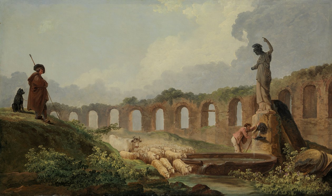 Vízvezeték a romokban. alkotó: Hubert Robert