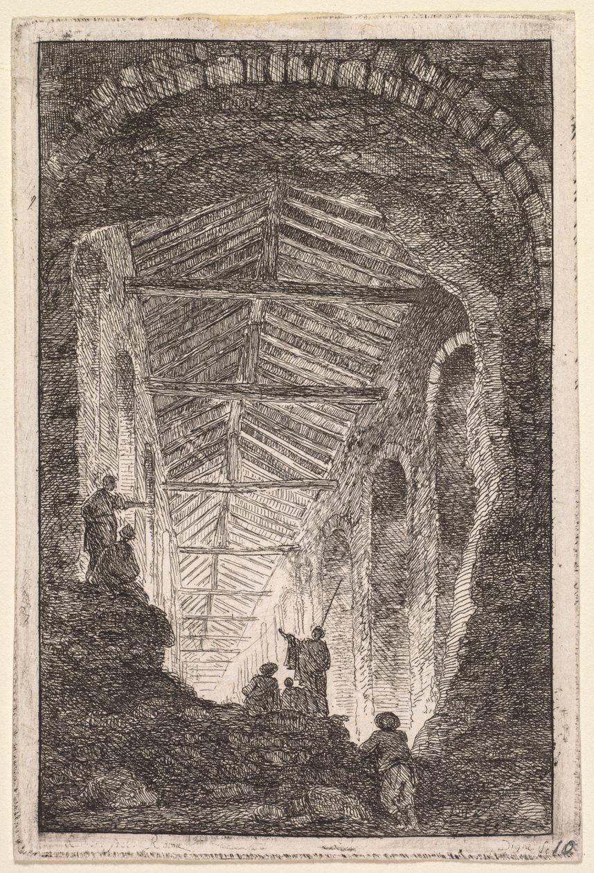 Esték Rómában: Az Antik Galéria alkotó: Hubert Robert