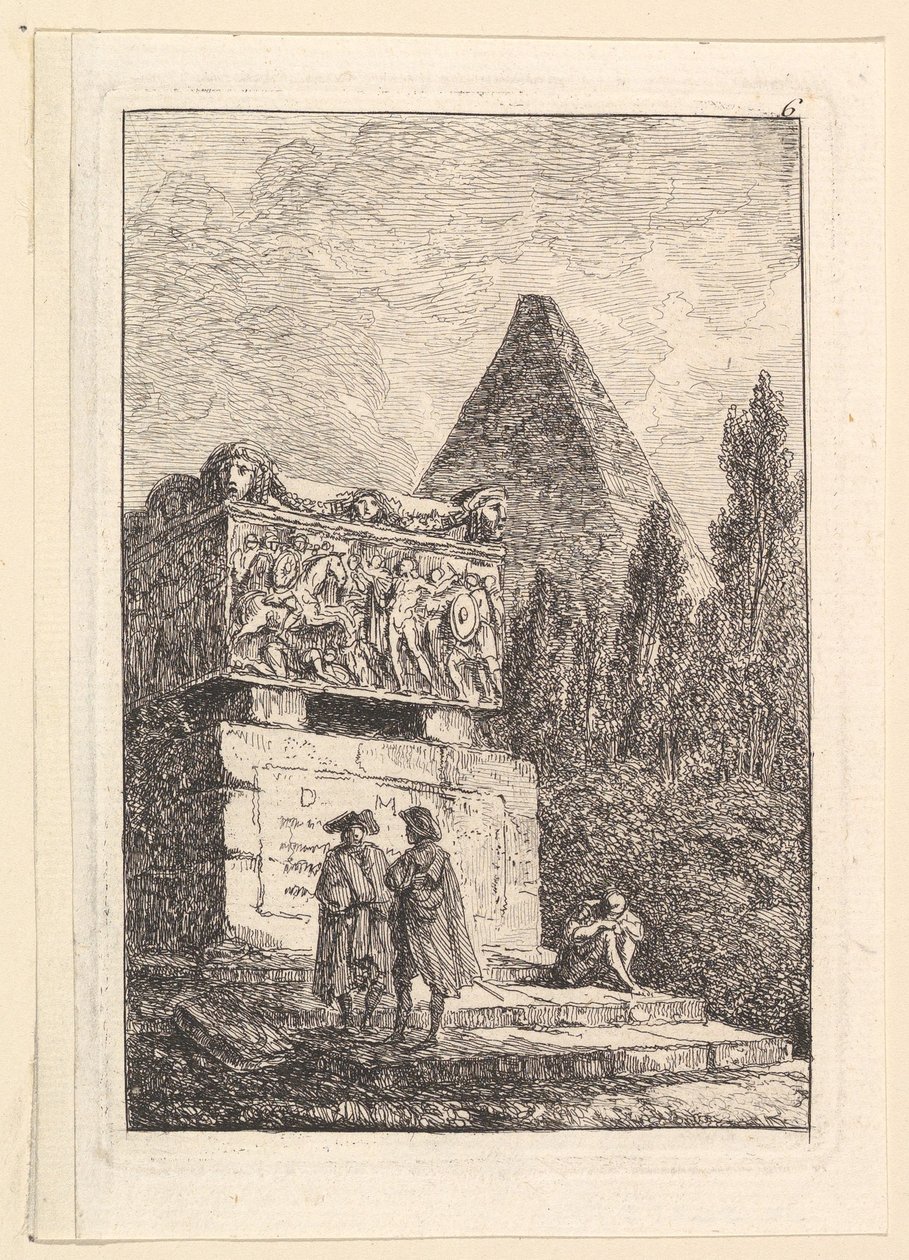 A szarkofág.n.d. alkotó: Hubert Robert