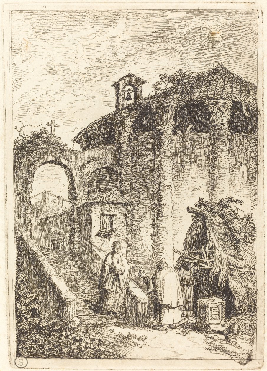 Az ókori templom alkotó: Hubert Robert