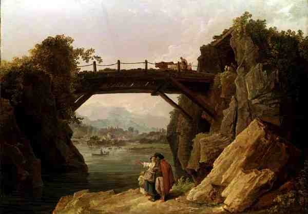 A híd (olaj, vászon) alkotó: Hubert Robert