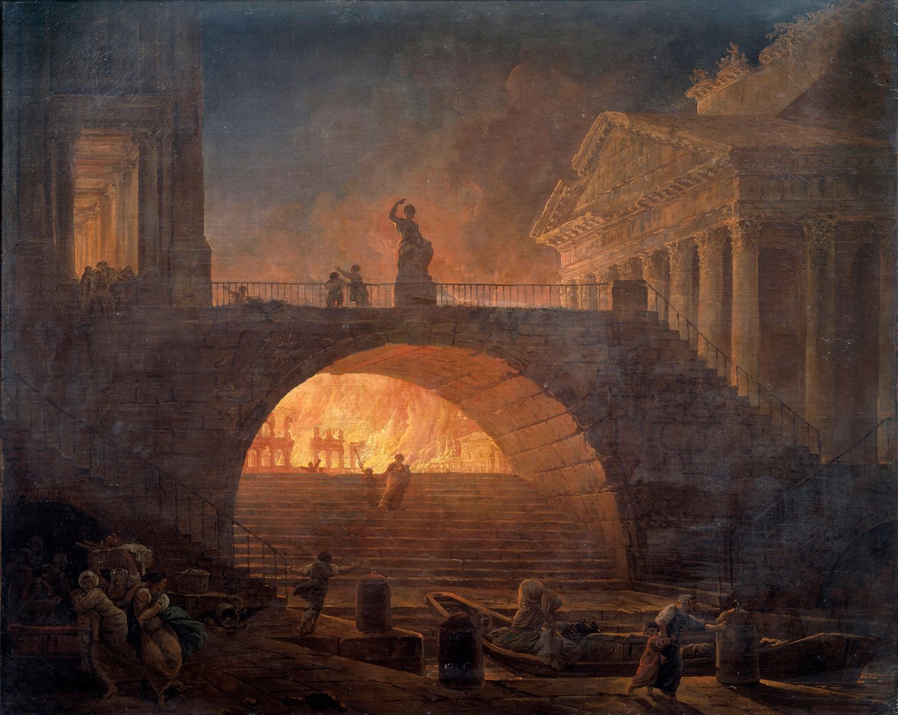 Róma tüze alkotó: Hubert Robert