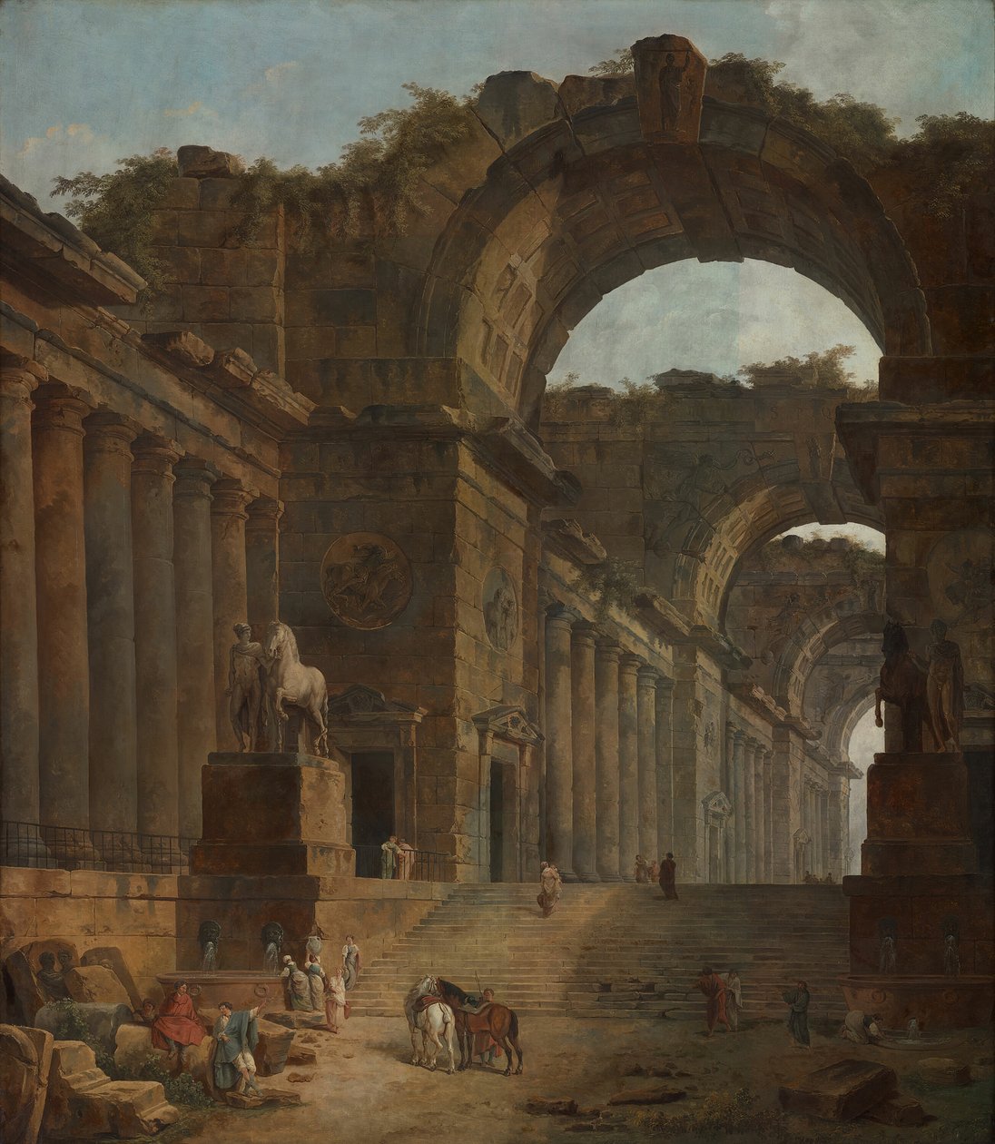 A szökőkutak, 178788. alkotó: Hubert Robert