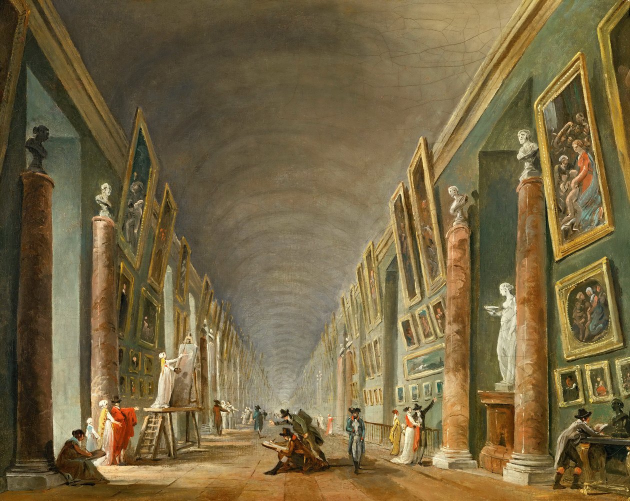 A Louvre nagygalériája alkotó: Hubert Robert
