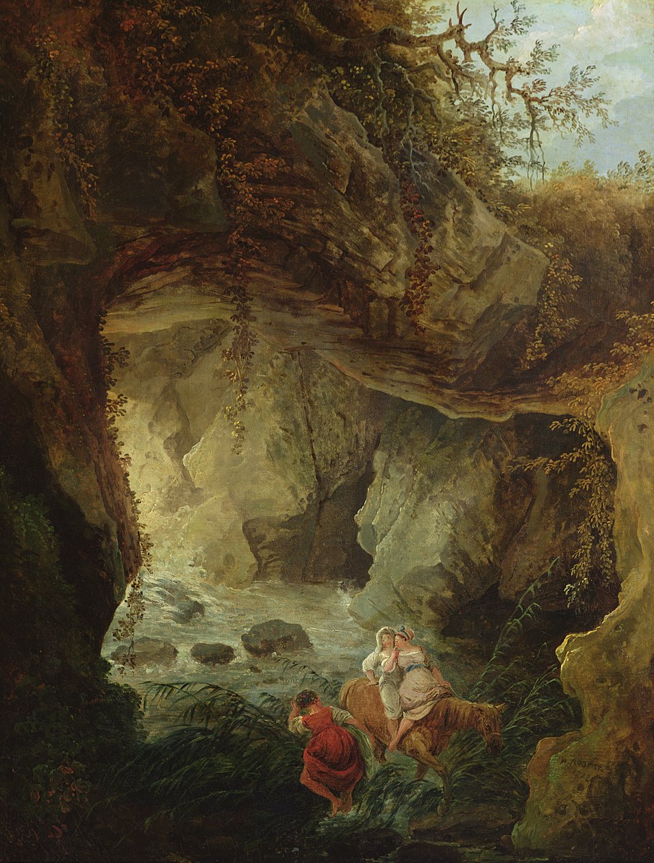 A barlang, 1772 alkotó: Hubert Robert