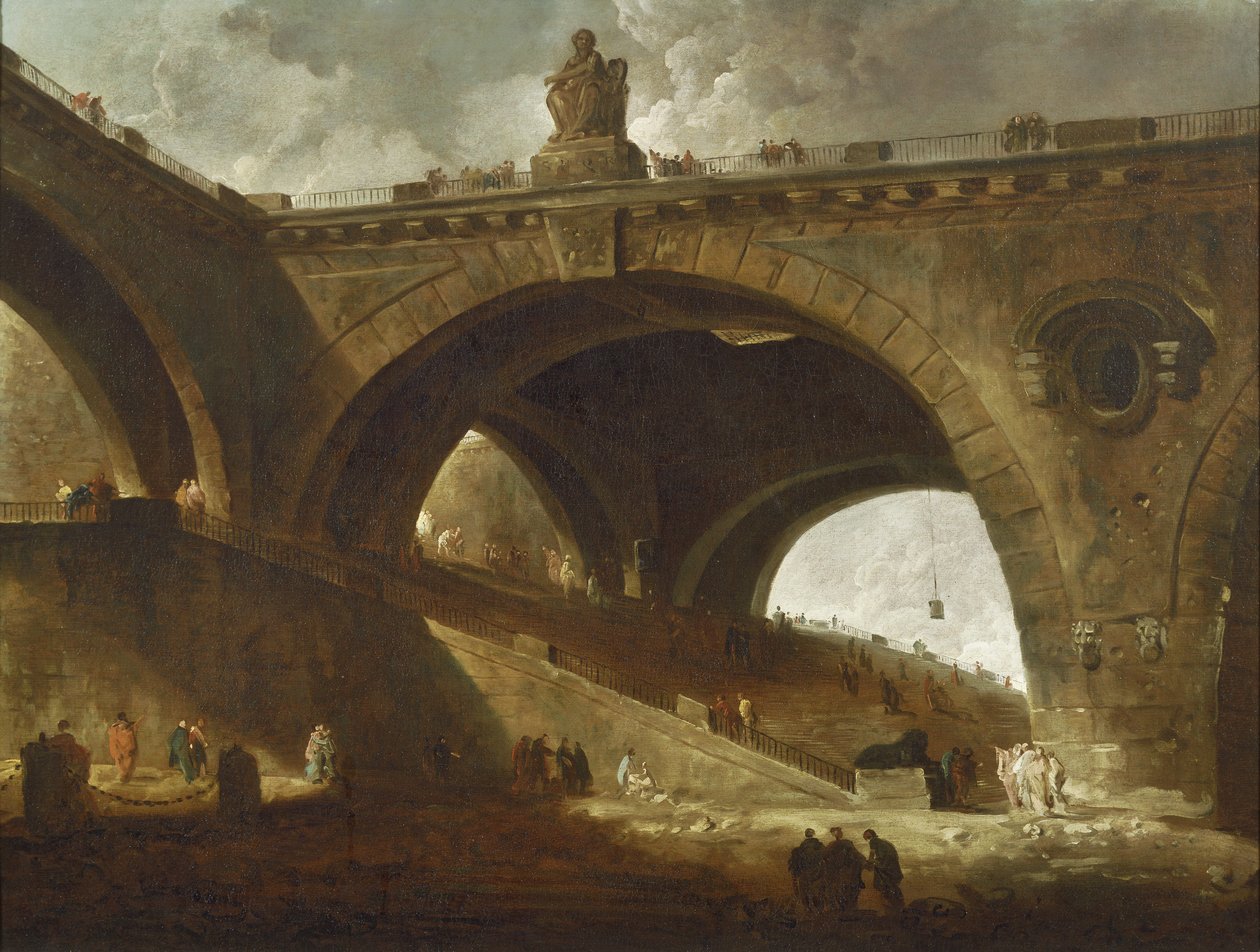 Az Öreg híd, 1760 körül alkotó: Hubert Robert