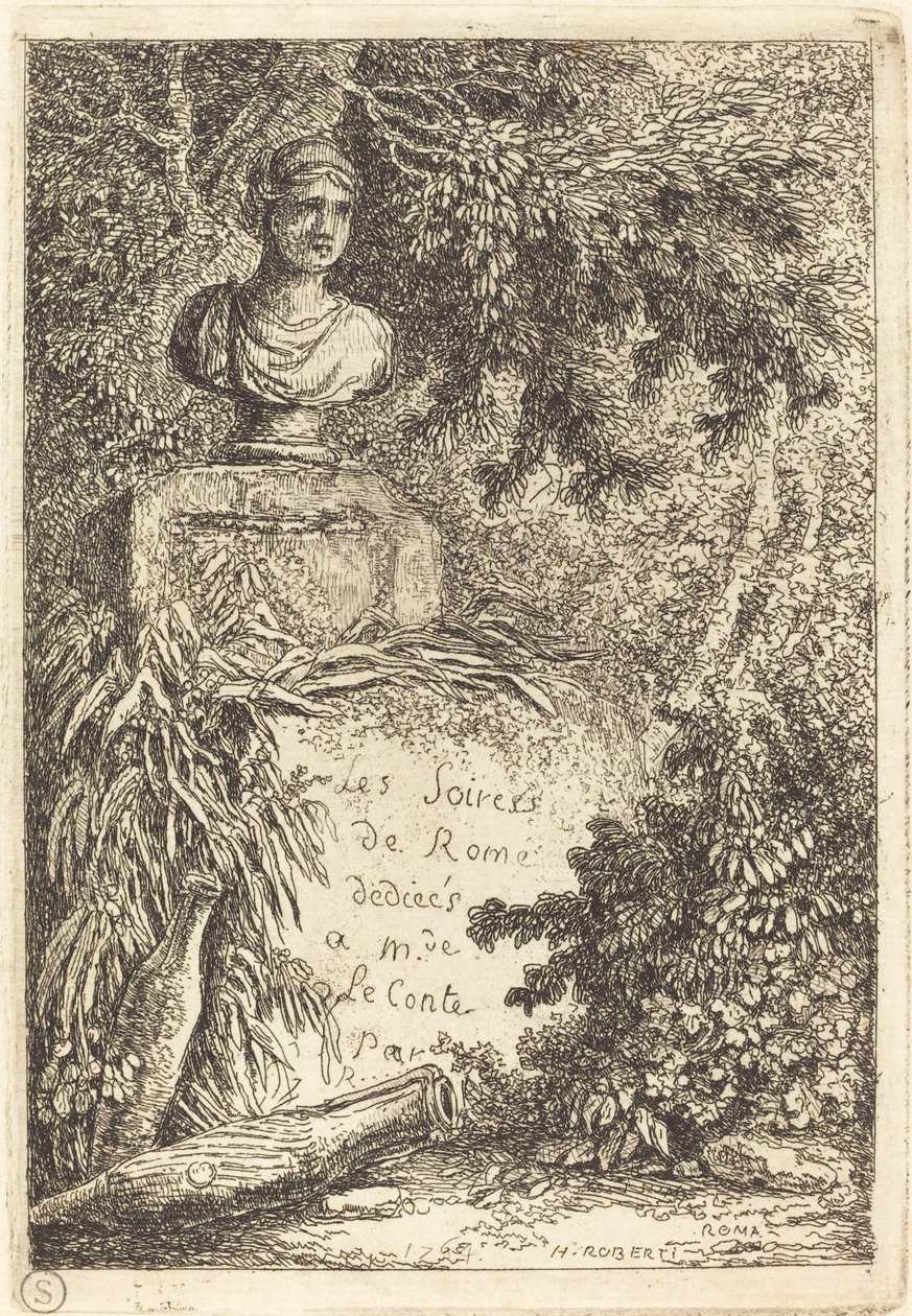 A portré mellszobor alkotó: Hubert Robert