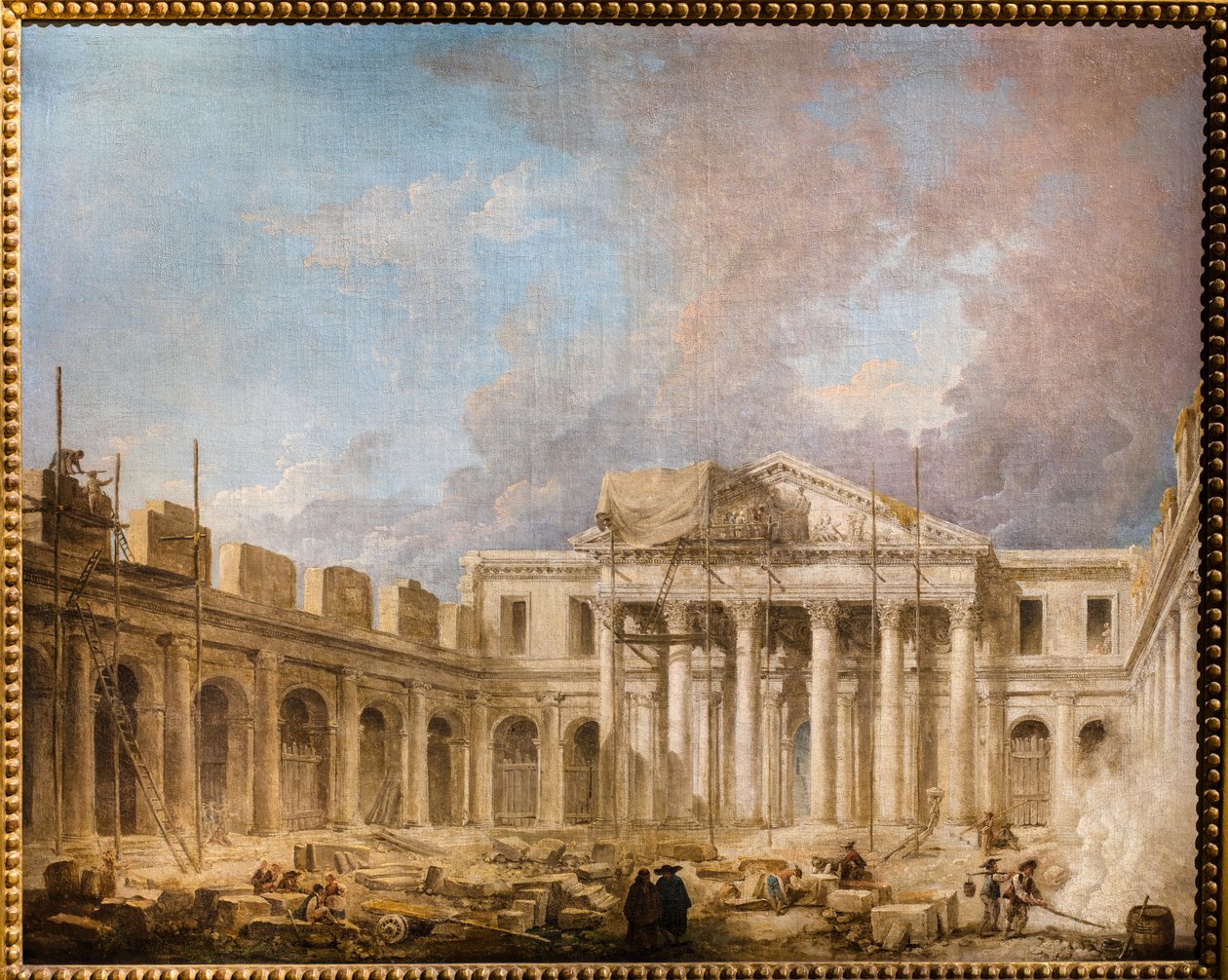 A sebészeti iskola építés alatt alkotó: Hubert Robert