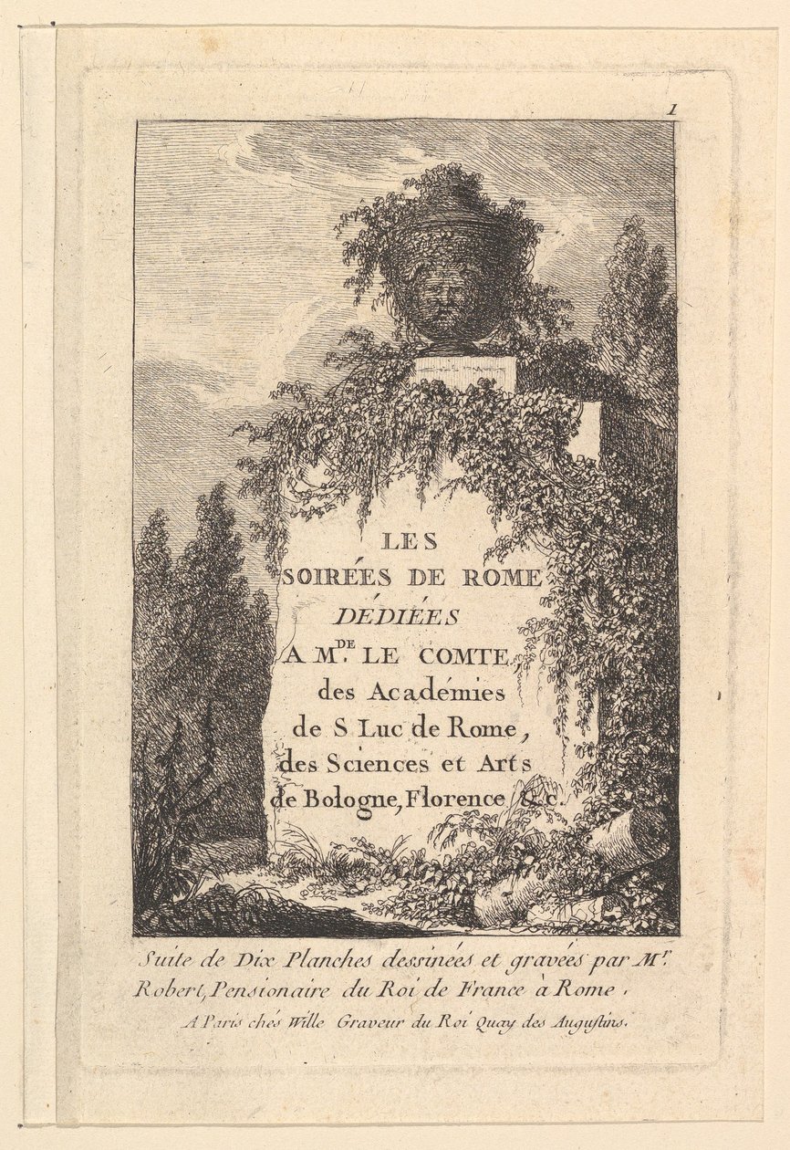 Cím, Esték Rómában.n.d. alkotó: Hubert Robert