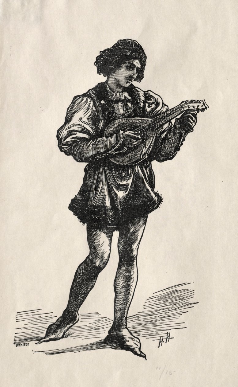 Egy trubadúr. alkotó: Hubert von Herkomer
