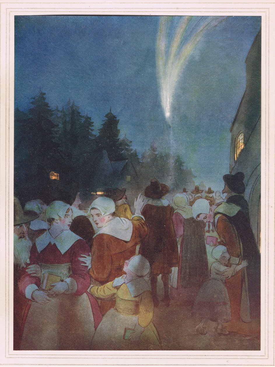 Egy lángoló lándzsa... az éjféli égbolton. alkotó: Hugh Thomson